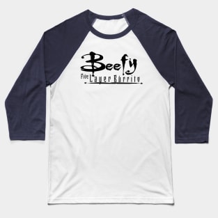Beefy Five Layer - Black Baseball T-Shirt